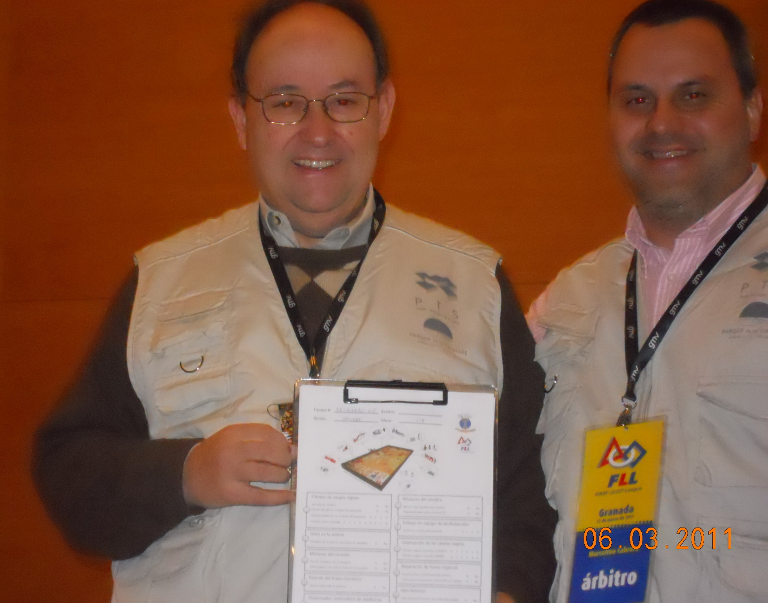 Alberto Prieto y Marcelino Cabrera, árbitros de la Liga Lego Cup (11 de marzo de 2011).