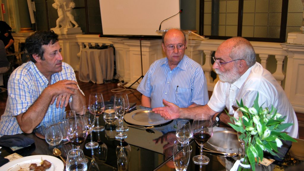Ernesto Pimentel (UMA), Alberto Prieto (UGR) y Pedro Blesa (UPV)