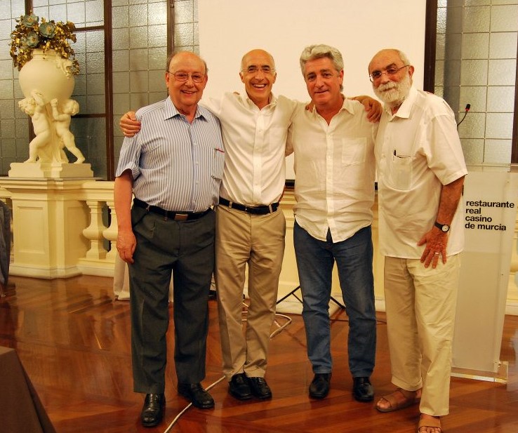 Alberto Prieto, Jesús García Molina (UMU); Faraón Llorens (UA) y Pedro Blesa (UPV) 